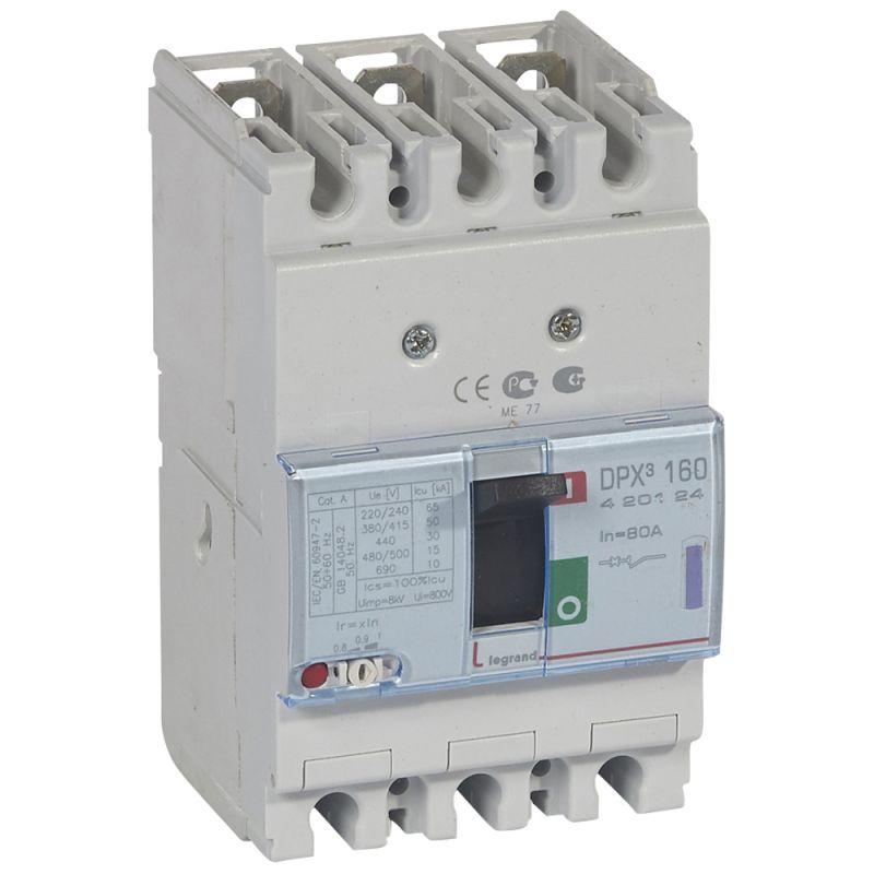 Legrand DPX3 160 Автоматический выключатель 3P 80А 50kA 420124