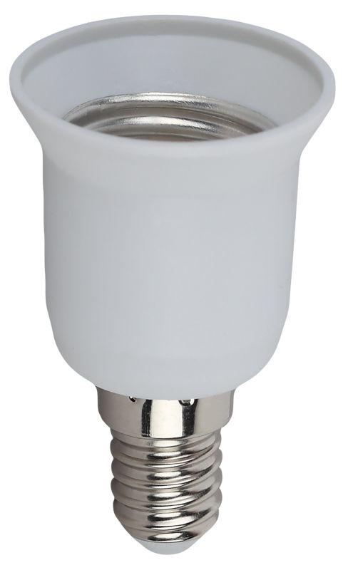 Переходник E14-E27 пластик бел. (50/400/9600) Эра Б0043743