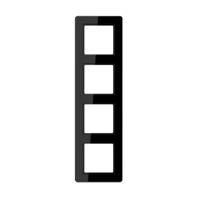Рамка 4 поста Jung AFLOW, черный блестящий, AF584BFSW