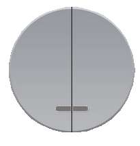 Выключатель двухклавишный Florence  IP20 с подсветкой сер. 1E31801302 OneKeyElectro 2172848