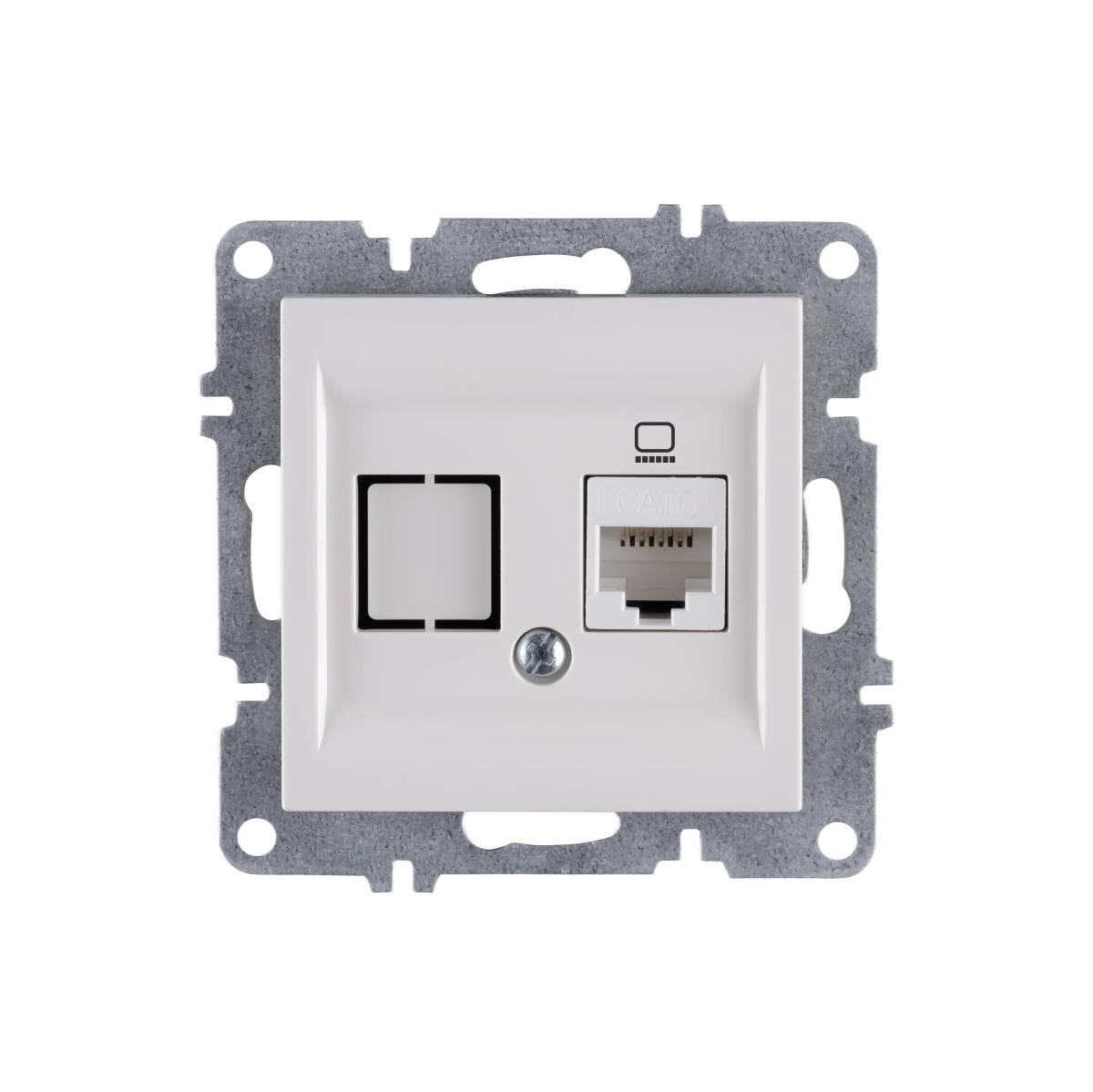 Розетка компьютерная Rj45 Cat6 механизм бел Arvia Electric Lavin/ Karen 50 01 1000 247